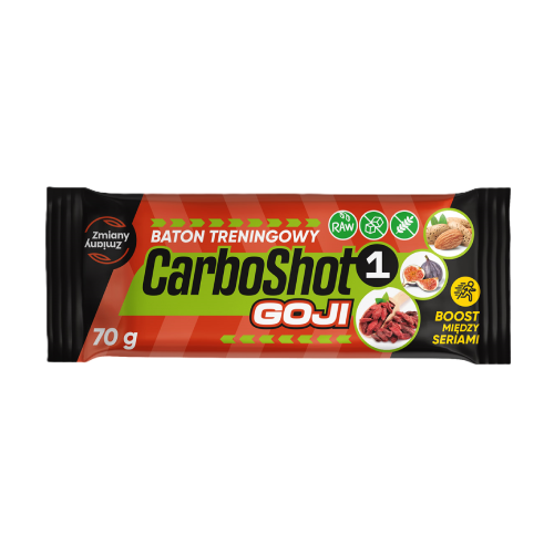 Veganska ploščica z goji jagodami – CarboShot1, 70 g